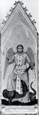 A. Villani e Figli — Di Bondone Giotto. S. Michele Arcangelo (part. di polittico). Bologna - Pinacoteca — particolare